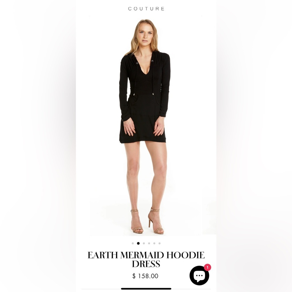 EARTH MERMAID HOODIE DRESS. NWT M - Picture 2 of 5